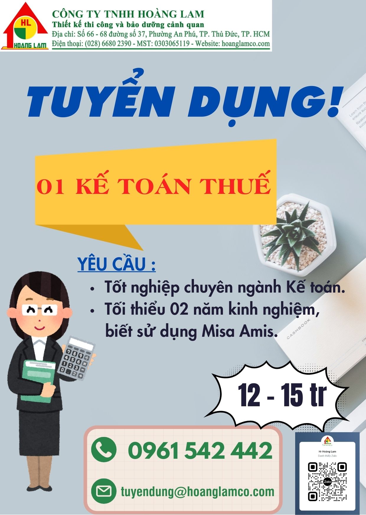 Tuyển dụng Kế toán Thuế