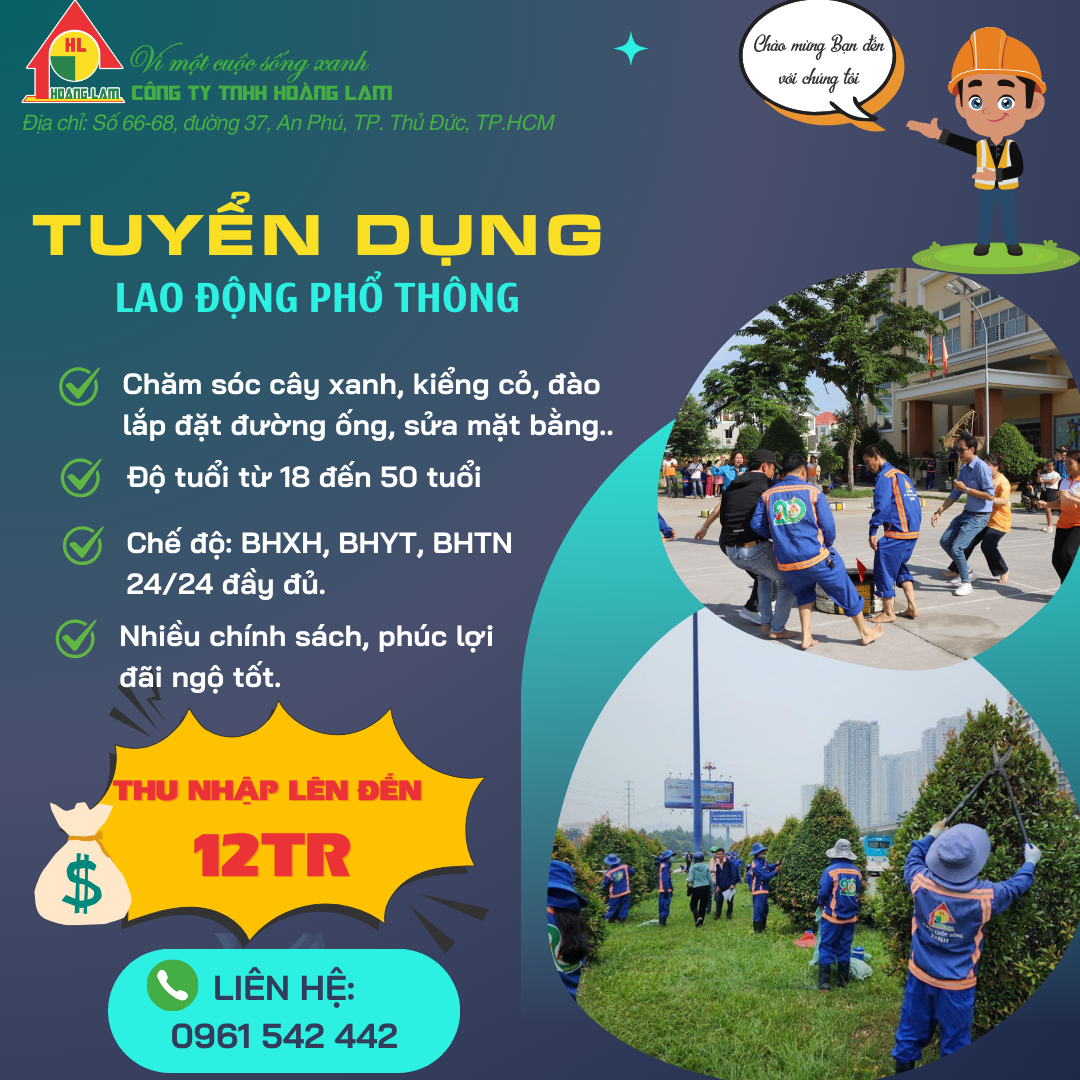 TUYỂN DỤNG CÔNG NHÂN